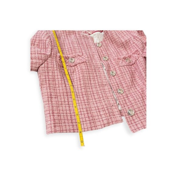 NWT Guess Tweed Set SZ S Pink Blazer and Crop Tank Top - Picture 9 of 15